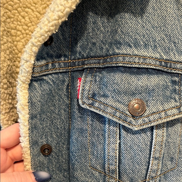 Levi's Denim Sherpa Jacket - Picture 3 of 5